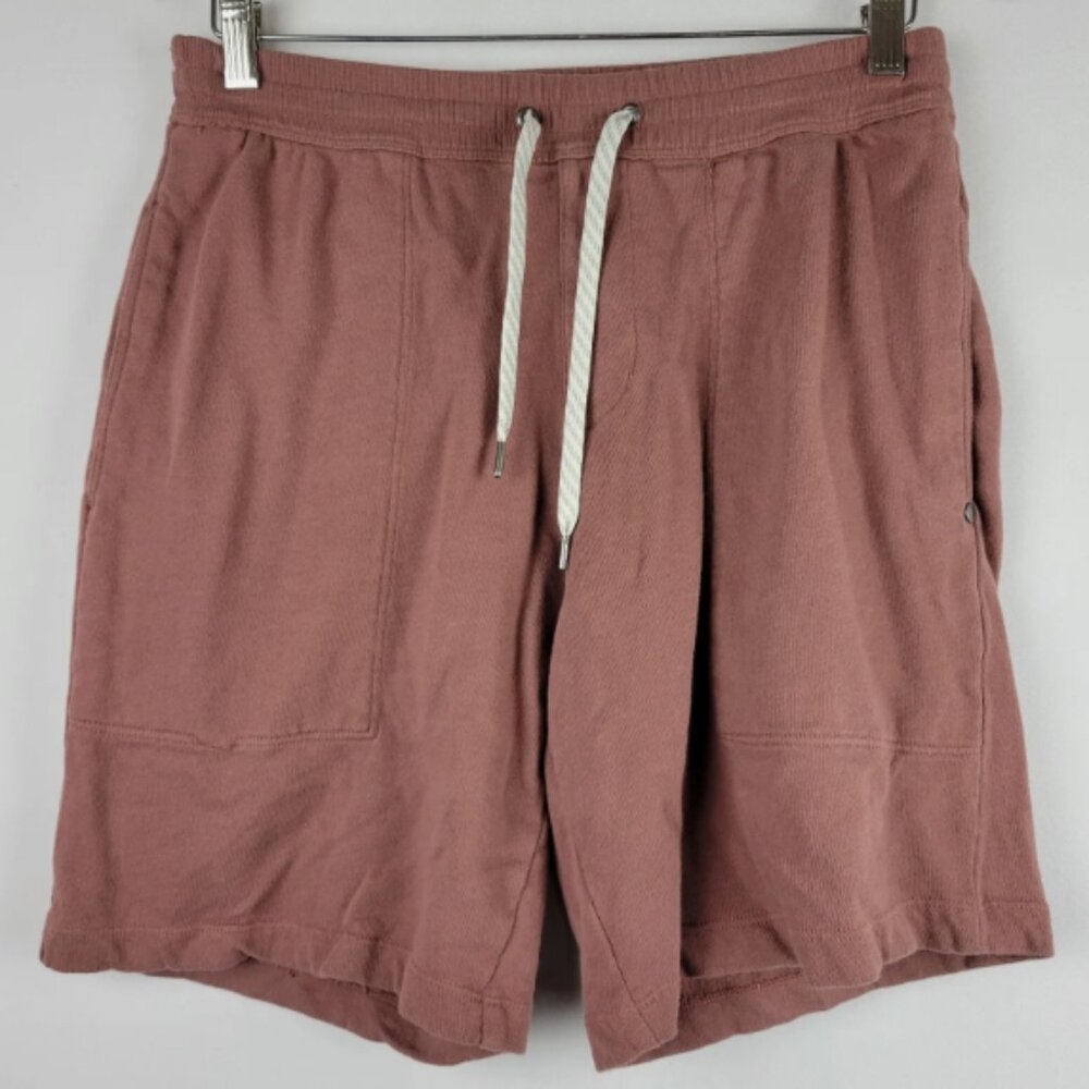 VUORI Men’s VITAL SHORTS Small workout Mauve Organic Cotton French Terry